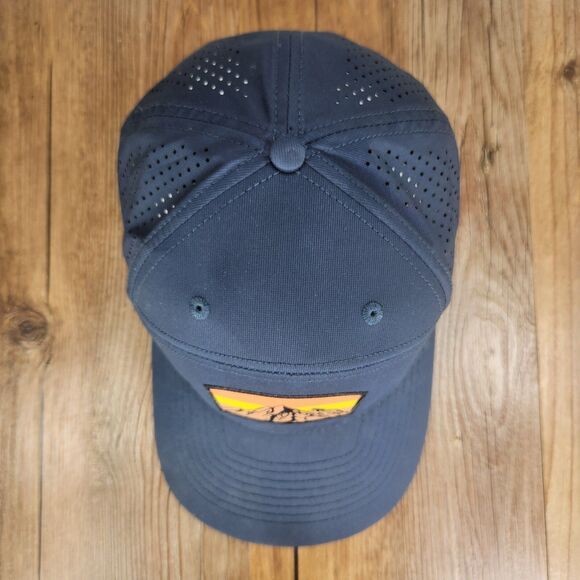 Subaru Gear Colorblock Mountain Snapback Hat Cap Navy Blue Patch Outdoors Hiking - Picture 7 of 11